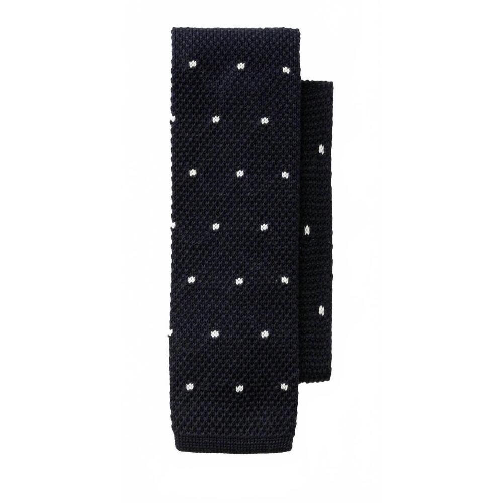 NEW DUCK HEAD men's polka dot knit tie in maritime blue